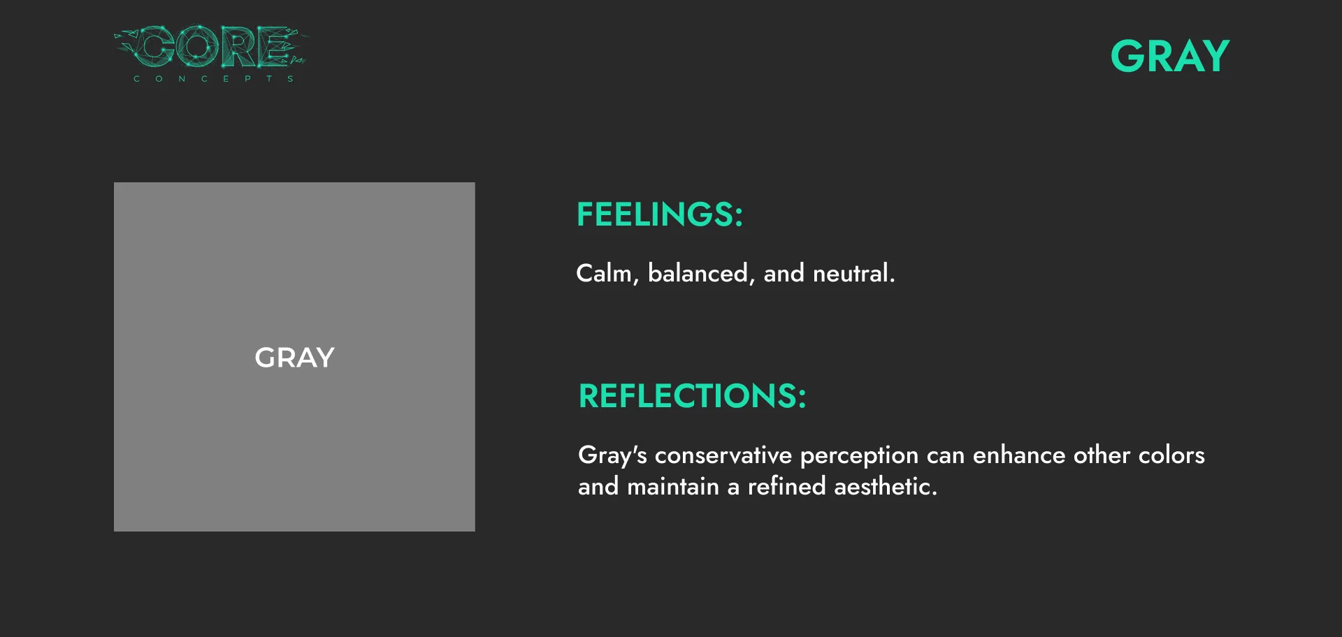 Colour Psychology Gray
